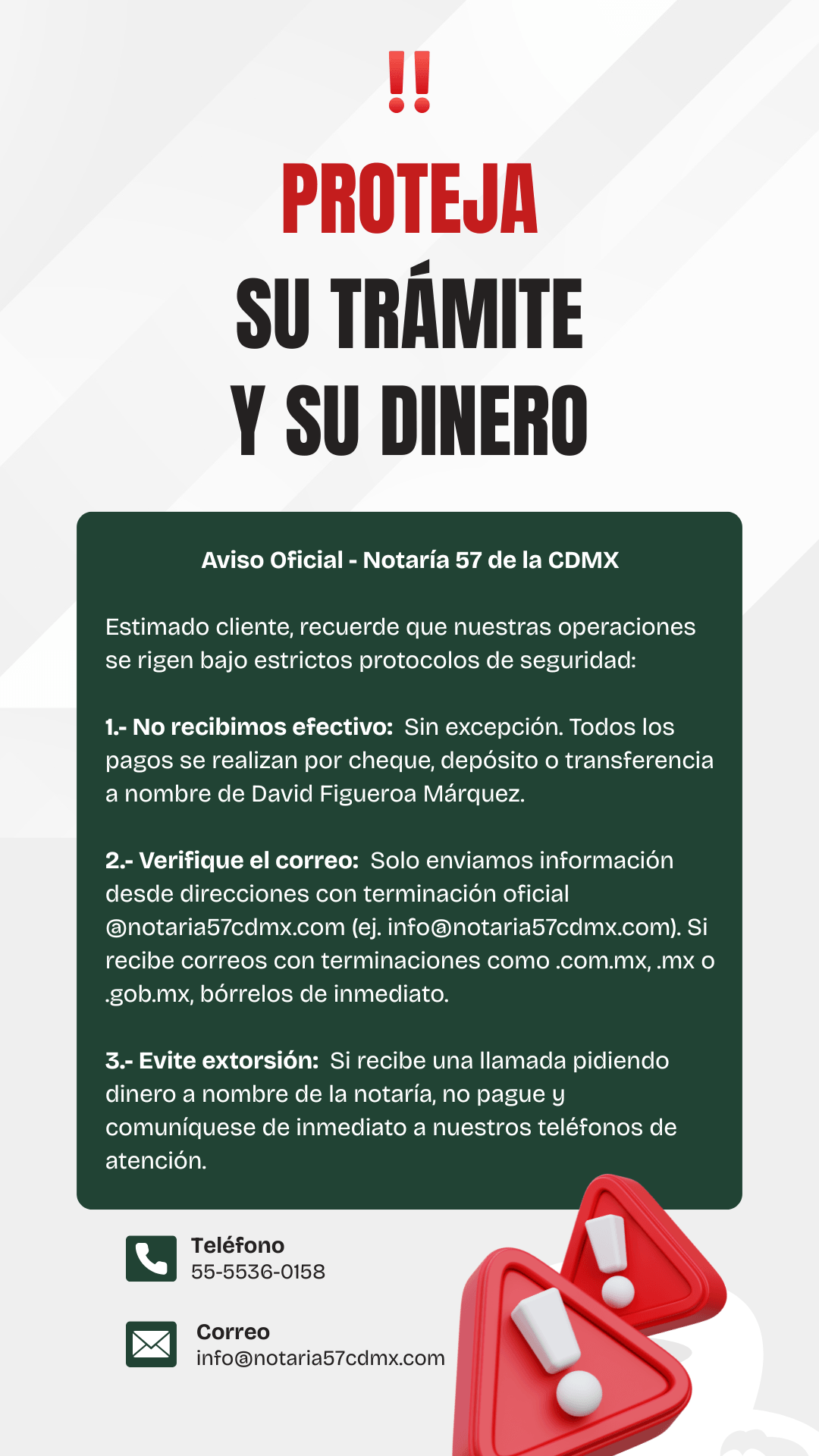 Cita presencial en Notaría pública