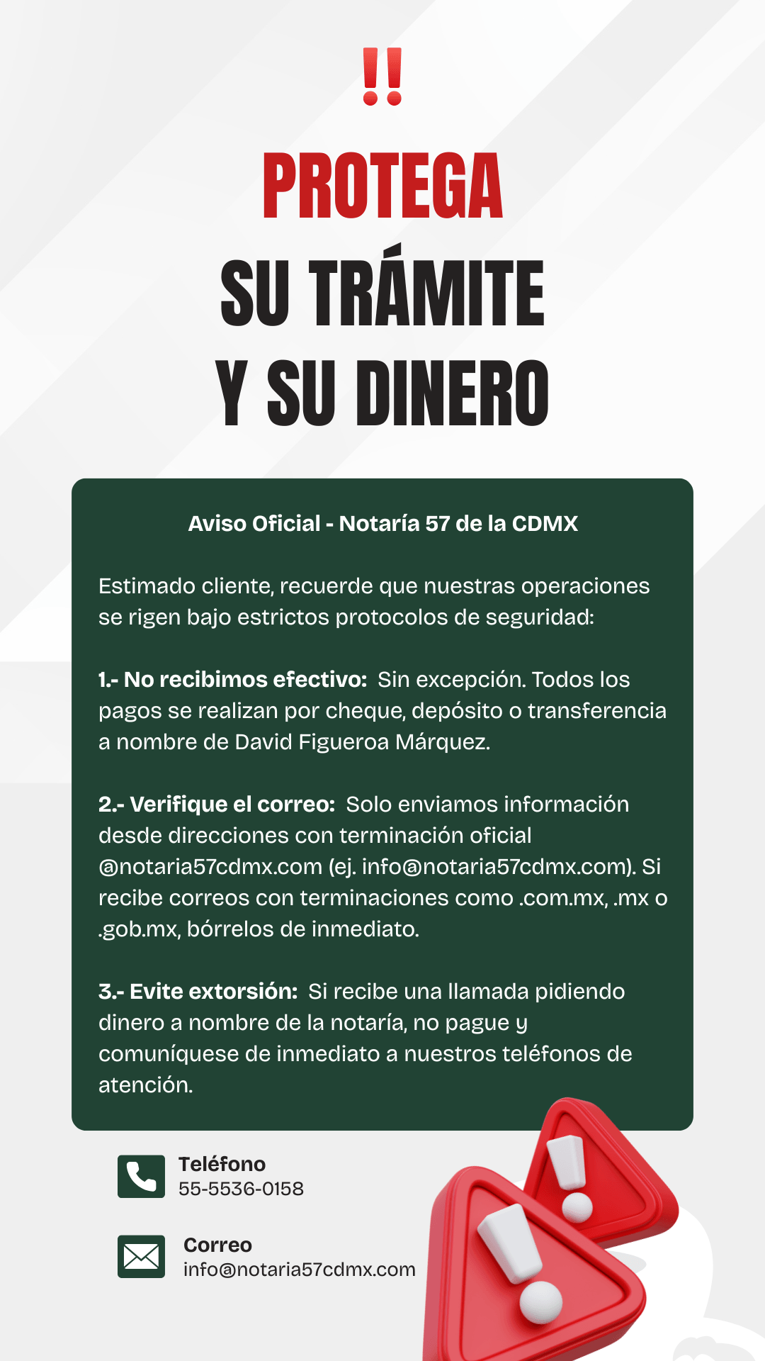 Cita presencial en Notaría pública